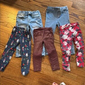 Floral and Nutcracker Kids Leggings Set